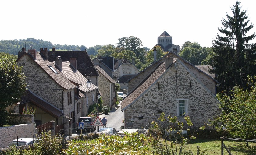 Le Chalard, France - With the church in the background.