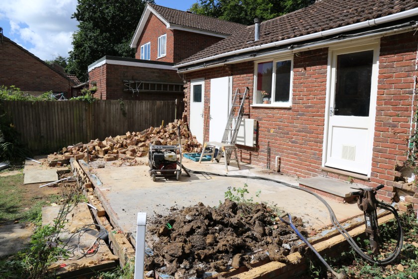 Conservatory - The final wall is down.