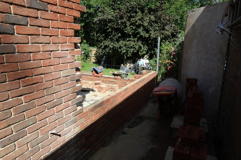 Conservatory - End wall viewed from the side passage.
