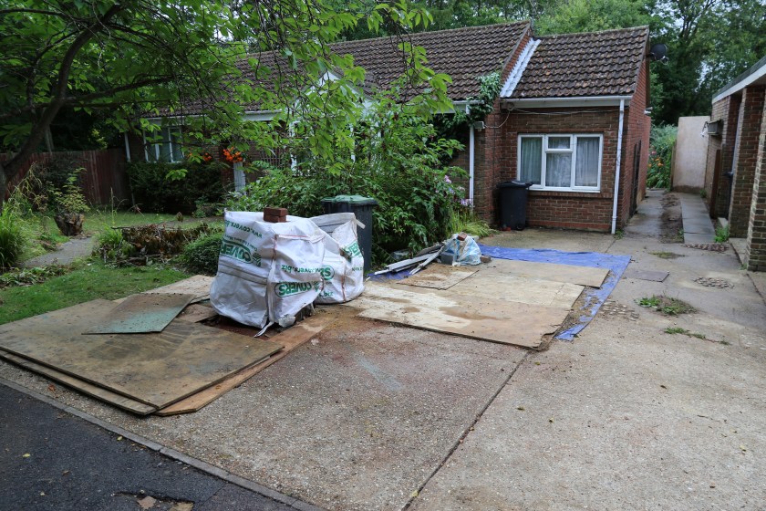 Conservatory - Most of the materials have now gone from the drive