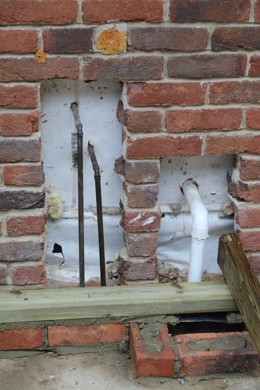 Conservatory - Plumbing exposed, ready to be modified