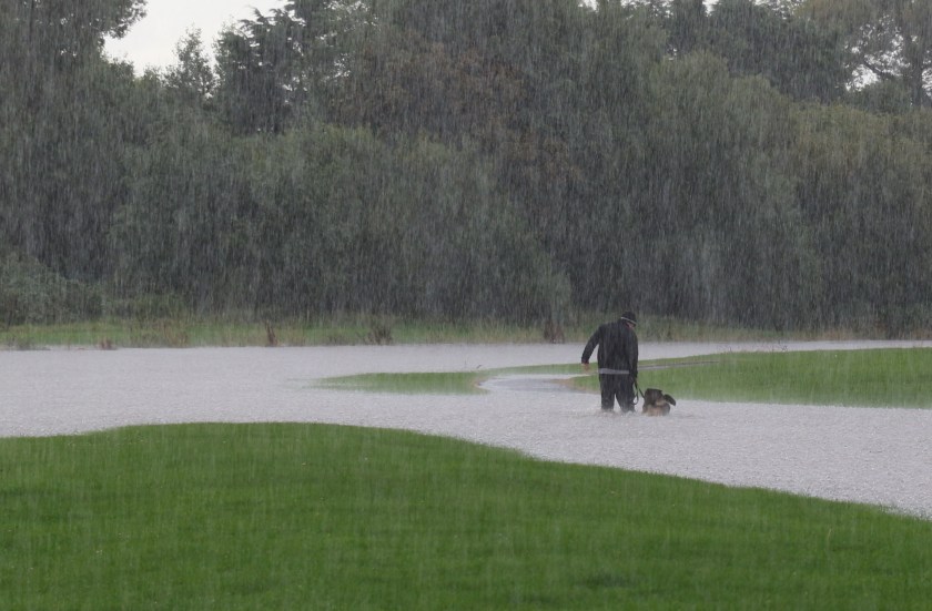 Moreton Floods - Walkies, there's dedication for you