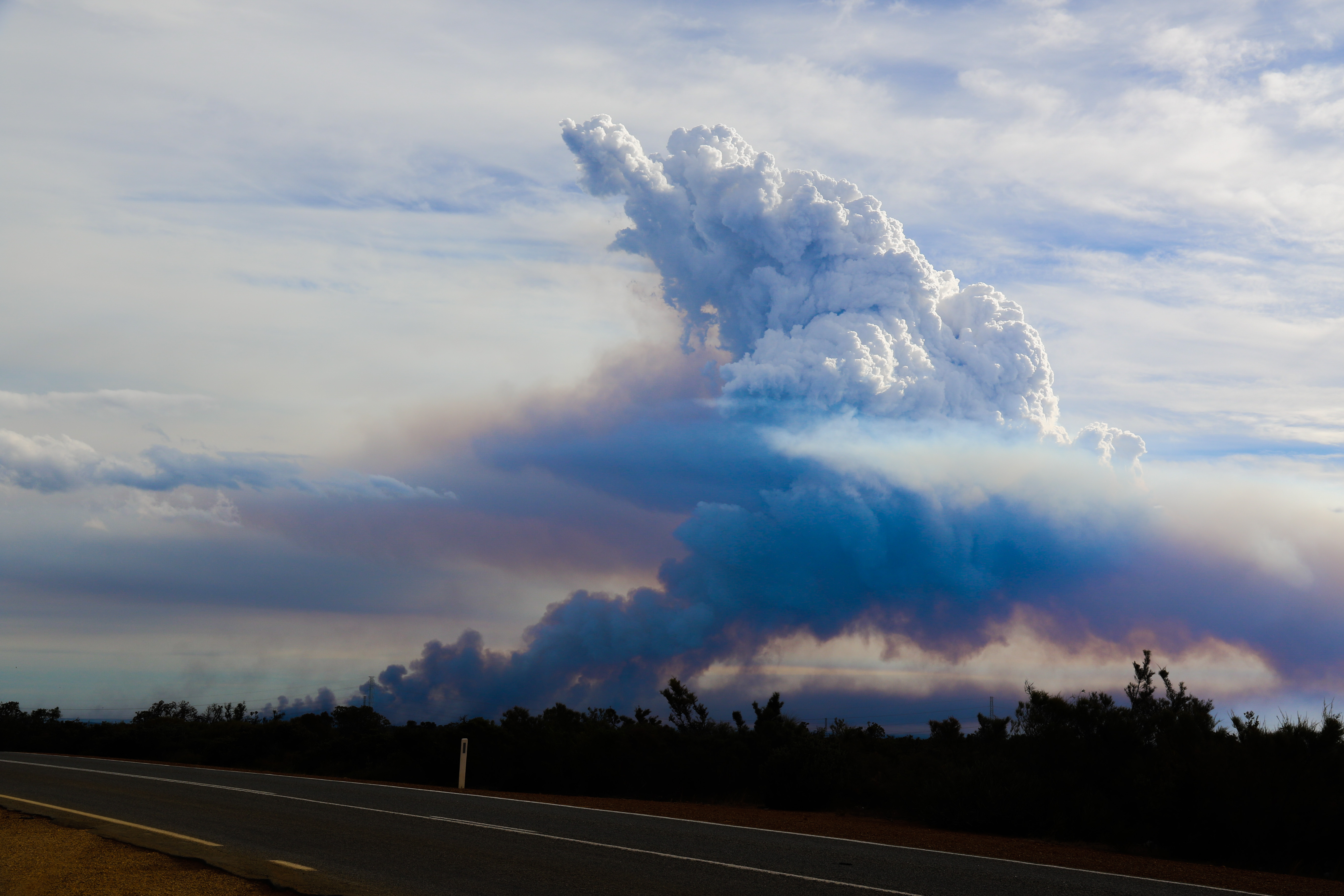 Bushfire Smokestack -viewed from Brand Highway