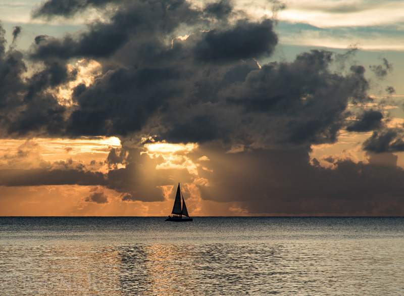 Antigua - Sunset from Darkwood Beach